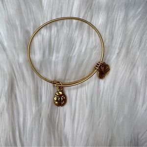 Alex and Ani Rafaelian Gold Ladybug Charm Bangle Bracelet